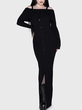 Killstar Kihilist Shadow Empress Sweater Dress (L)